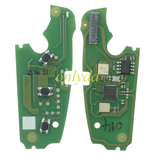 VVDI Brand for Audi A6L Q7 3 button remote key with 8E chip 315mhz & 434mhz changeable FSK 4FO837220M without handsfree system 2005-2011