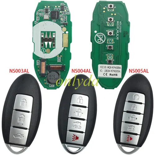 For AUTEL For Nissan 3 /4/5 Buttons Smart Key Universal Remote used for MaxiIM KM100 Key Programmer ,please choose the frequncy 315mhz/433mhz
