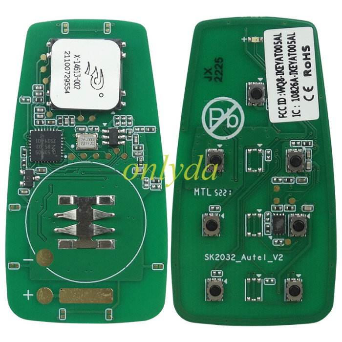 For AUTEL MAXIIM IKEY Standard Style IKEYAT007AL 7 Buttons Independent Smart Key (Remote Start/ Left Door/ Right Door)