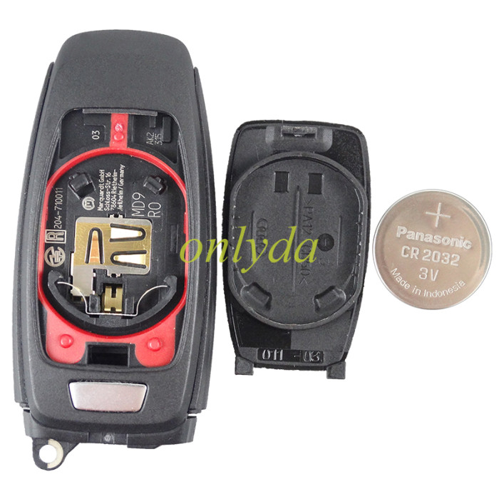 Uninitialized original Audi 3 button remote key with 315mhz/434mhz FSK model  for 2017 Audi A8，press twice the trunk will open 4N0 959 754 BH