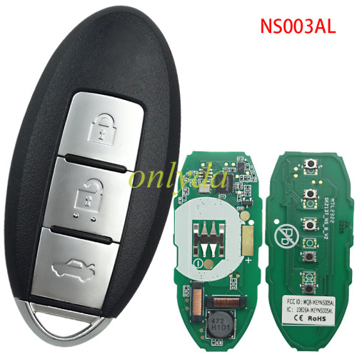 For AUTEL For Nissan 3 /4/5 Buttons Smart Key Universal Remote used for MaxiIM KM100 Key Programmer ,please choose the frequncy 315mhz/433mhz