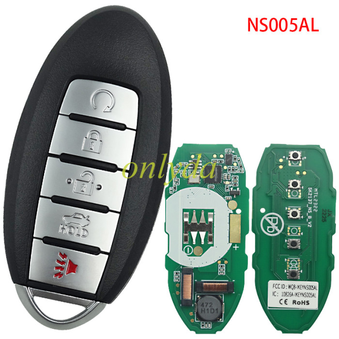 For AUTEL For Nissan 3 /4/5 Buttons Smart Key Universal Remote used for MaxiIM KM100 Key Programmer ,please choose the frequncy 315mhz/433mhz