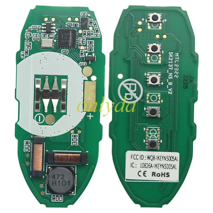 For AUTEL For Nissan 3 /4/5 Buttons Smart Key Universal Remote used for MaxiIM KM100 Key Programmer ,please choose the frequncy 315mhz/433mhz
