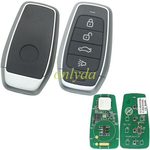 AUTEL MAXIIM IKEY Standard Style IKEYAT004CL 4 Buttons Independent Smart Key (Panic/ Trunk)