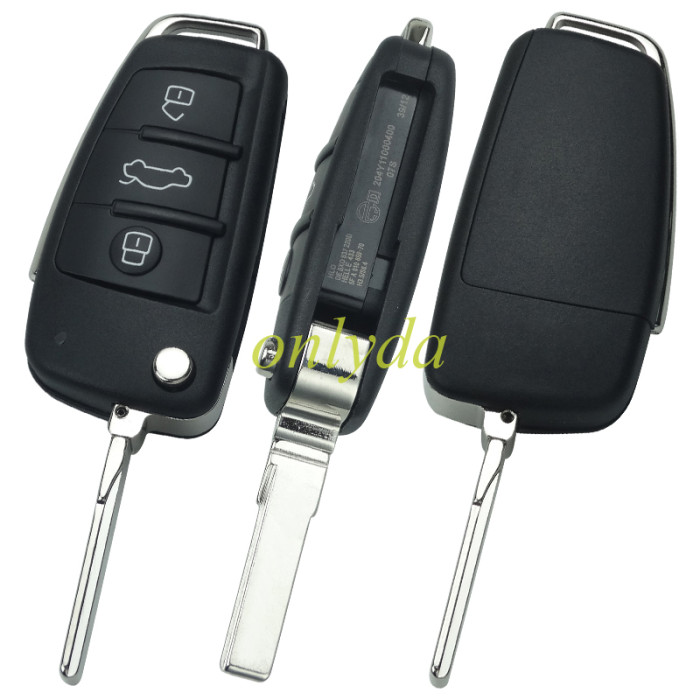 For Audi Q3 3 button remote keyless ID48 chip 315mhz  8XO837220D