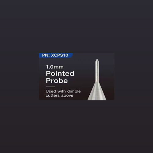 XCPS10 1.0mm pointed probe used with dimple cutters above