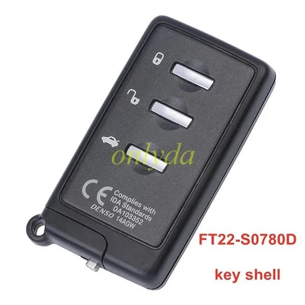 FT22-0780D 312-314mhz/315mhz/433-434MHz 5 Buttons Smart Remote Car Key For Toyota Alphard 2006-2016 3D Replacement PCB.