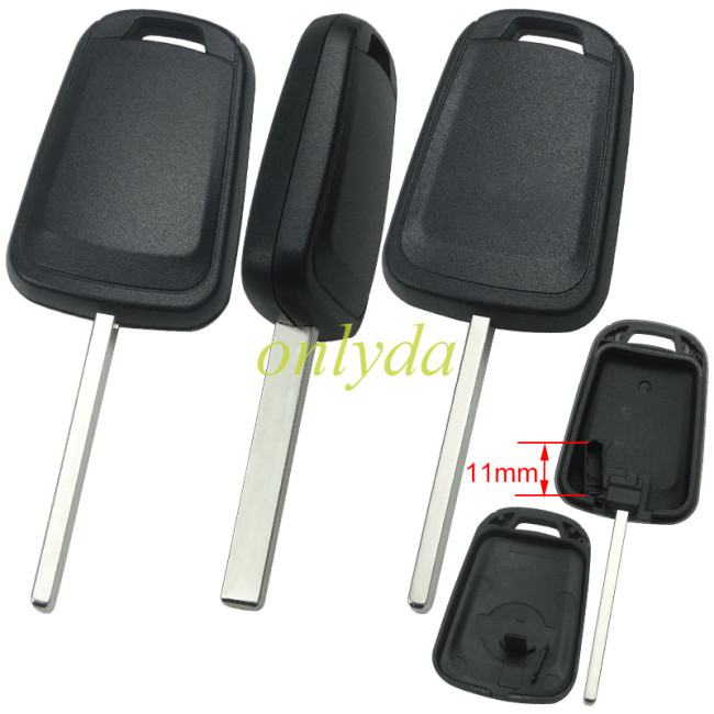 For Chevrolet transponder key shell with HU100 blade,can put TPX long chip with badge
