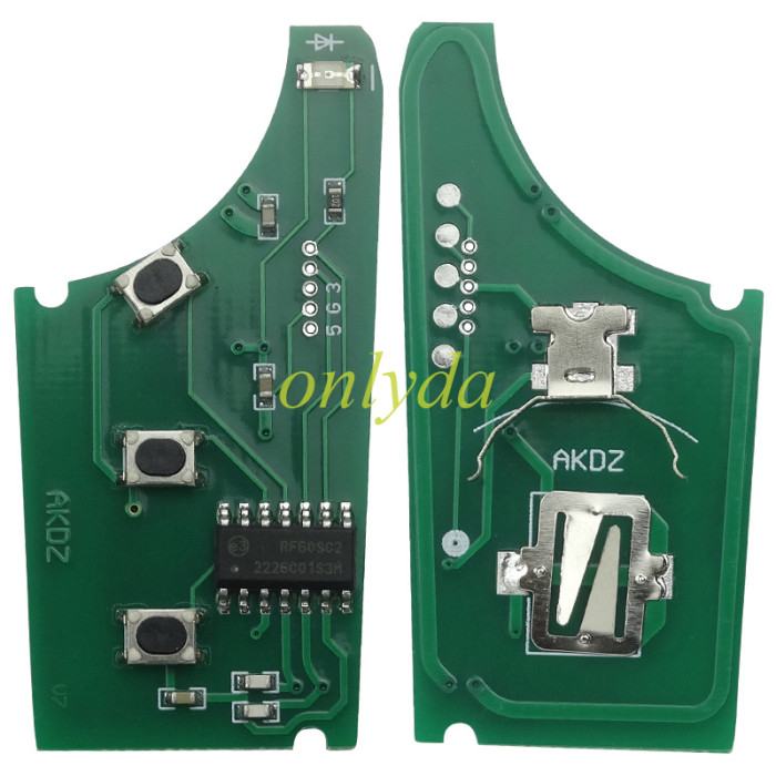 for hyundai IX35 3 Button remote key with 433mhz FSK