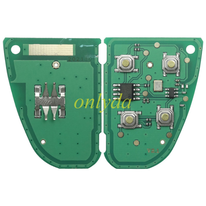 For Ford Jaguar 4 button remote key with 315mhz / 434mhz & 4D60 glass chip