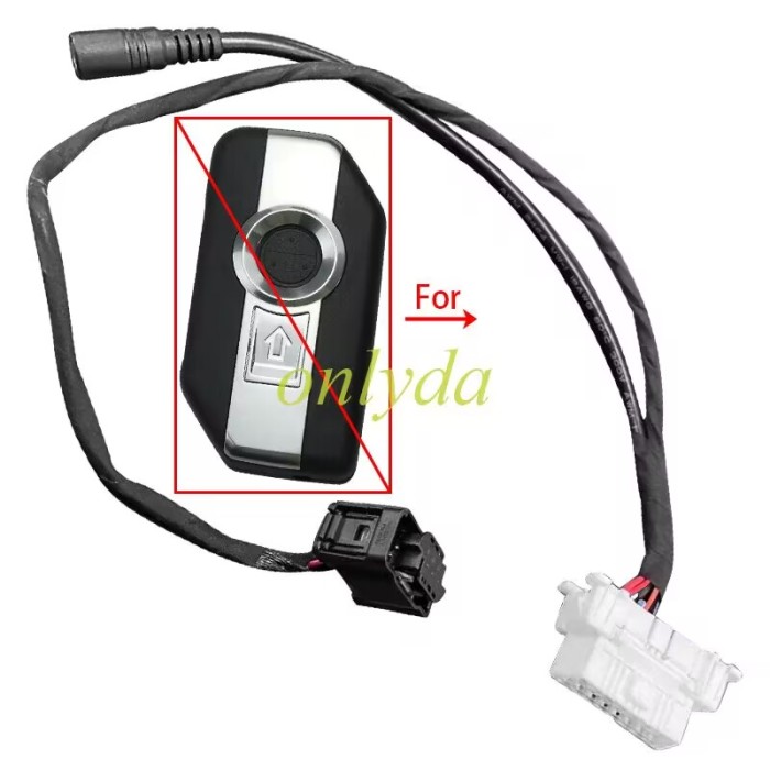 For BMW Test platform No need to disassemble the ecu. The white part is connected to OBD, and the black part is connected to the lock head