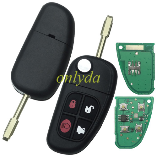 For Ford Jaguar 4 button remote key with 315mhz / 434mhz & 4D60 glass chip
