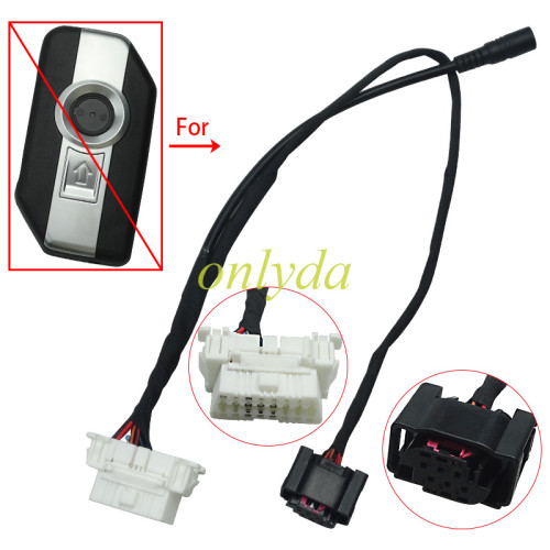 For BMW Test platform No need to disassemble the ecu. The white part is connected to OBD, and the black part is connected to the lock head
