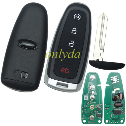 For keyless 3+1 button remote key with PCF7953 AC1500 chip-315mhz ASK model(FCCID-M3N5WY8609 Smart Key Remote Key Ford Escape Titanium Focus)
