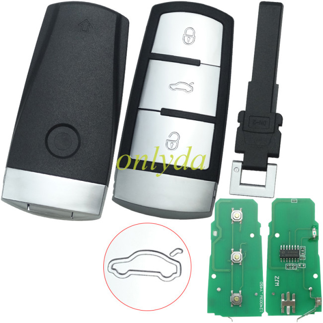 For VW Magotan 3 button remote key with lD48 chip Smart Remote Key Fob for Volkswagen Magotan Passat 2006+ 3C0 959 752 BA