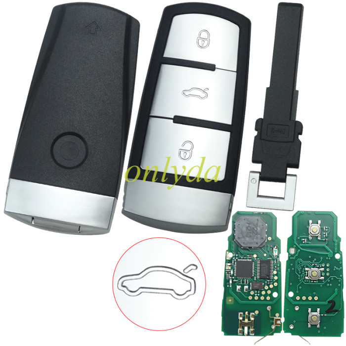 For VW Magotan keyless  3  button remote key with ID46 chip 3C0 959 752 BG  year2004-2015  VW passat/passat CC