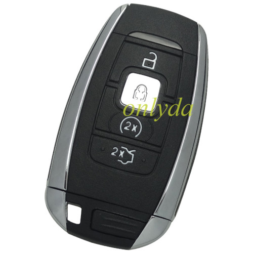 Lincoln 4 button key blank with bla