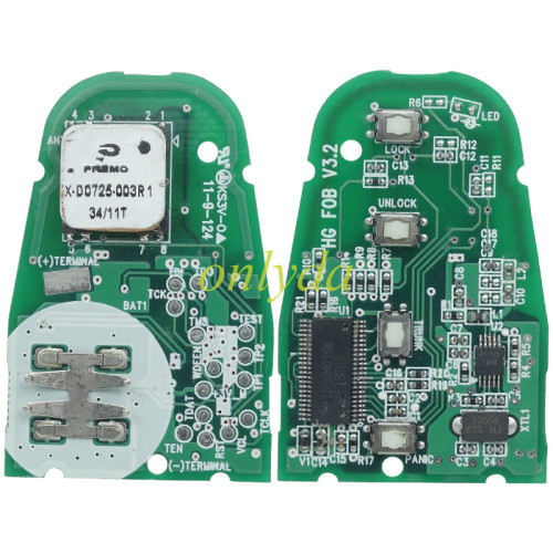 Copy Original for  Kia 4 button remote key with 434mhz with 4D60+dst40 chip 18C6NLTG4
