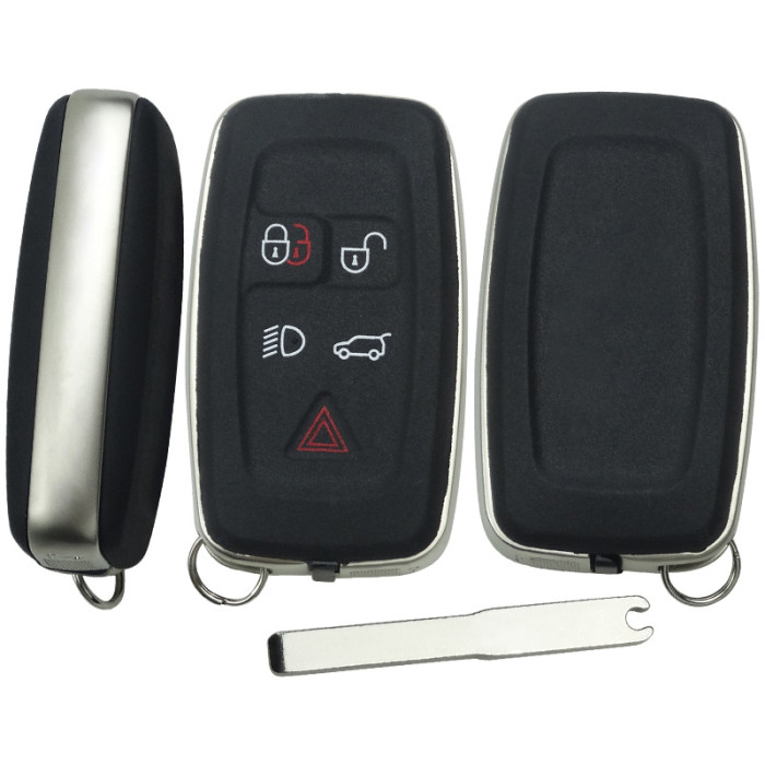 For Rangrover 5 button remote key blank with blade, have badge on the chrome