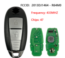 For 2 button 47 chip Suzuki Swift / SX4 /  Vitara  37172-54P01 37172-54P02 FCC ID 2013DJ1464-R64M0 433MHz， CMIIT ID: 2013DJ1464 code ：R64M0