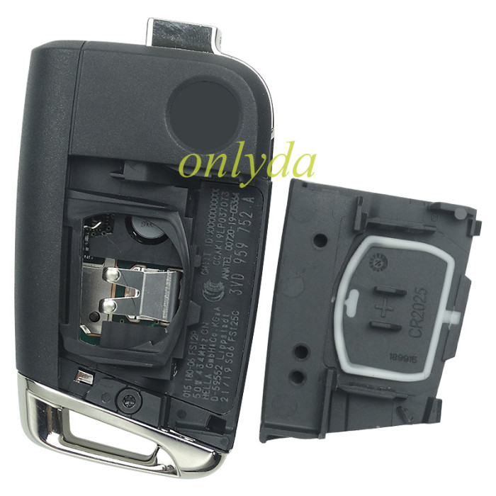 VW for SKODA original keyless 3 button remote key 434mhz  with 3VD  959 752A with  MQB49/5C/NCP21A2W chip