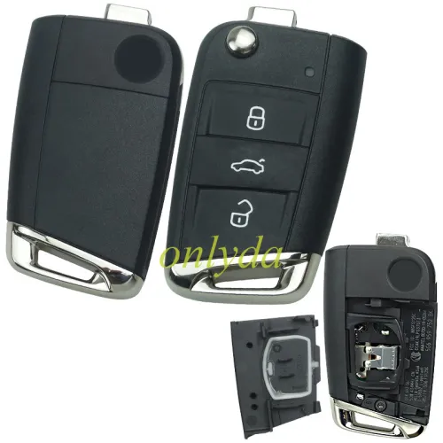 original for VW 3 button remote key with Hitag PRO VAG(MQB 49) 434mhz  FCCID: 5G6 959 752 BK unkeyless CMIIT ID :NBGFS1250