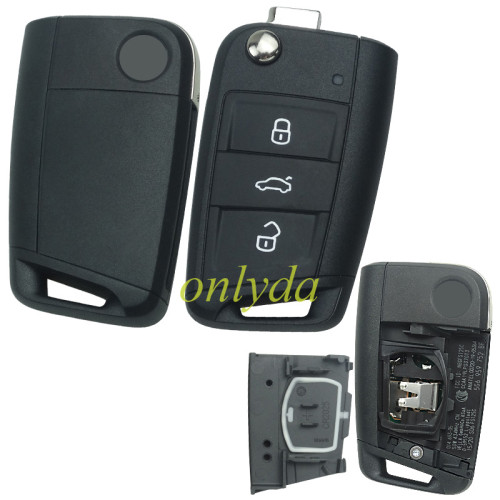 original for VW 3 button remote key with Hitag PRO VAG(MQB 49) 434mhz  FCCID: 5G6 959 752 BF unkeyless