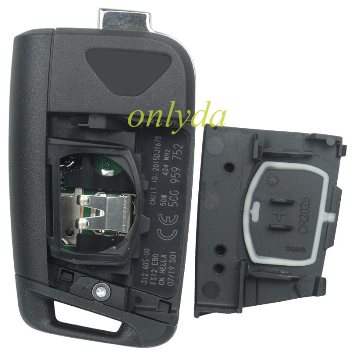 original for VW 3 button remote key with Hitag PRO VAG(MQB 49) 434mhz  FCCID: 5CG 959 752  unkeyless CMIIT ID 2016dj3959