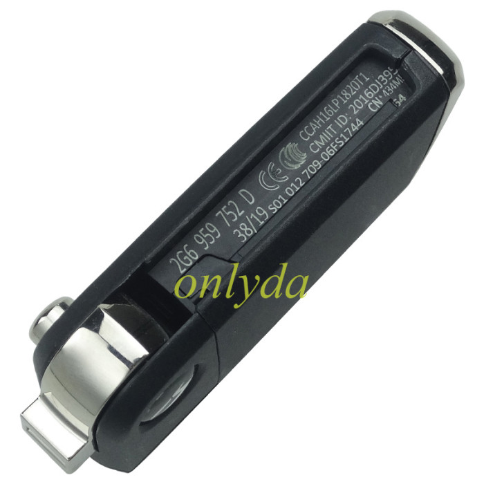 VW for  original keyless 3 button remote key 434mhz  with 2G6 959 752D with  MQB49/5C/NCP21A2W chip CMIIT ID 2016dj3959 with 434mhz original PCB+ Aftermarket shell