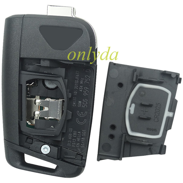 For VW new Jetta original keyless 3 button remote key 434mhz  with 5CG  959 752D with  MQB49/5C/NCP21A2W chip CMIIT ID :2015DJ1677