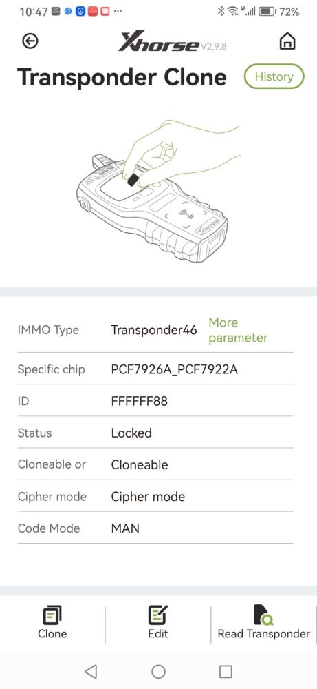 ORIGINAL for  Rolls-Royce  4 button remote key  cas4 FCC ID:  YG0HUF7059 433MHz  7961Achip    Buttons : lock, unlock, trunck,  panic