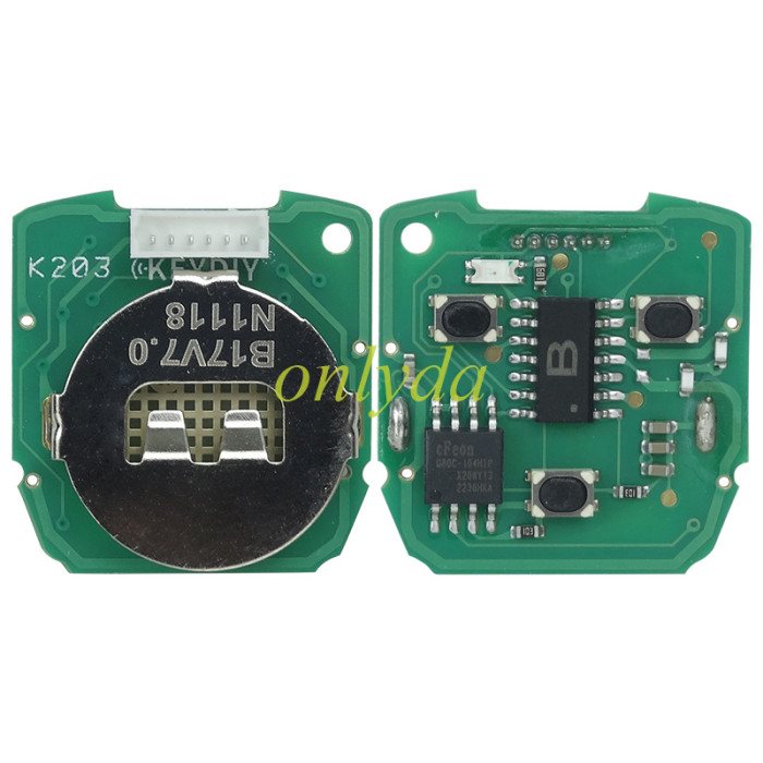 For Ferrari style 3 button remote key for KDX2 and KD MAX to produce any model  remote . with blade hole