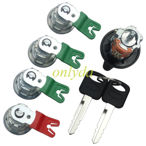 For Ford E SeriesFord E Series Van Ignition Lock + Door Lock 703369 Ignition Cylinder & 4 Door Lock + Keys Set For Ford Econoline Van E150 E350 E250
