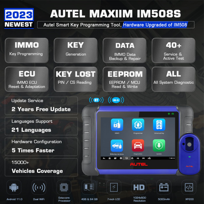 Autel MaxiIM IM508S Key programmer 2 years free update