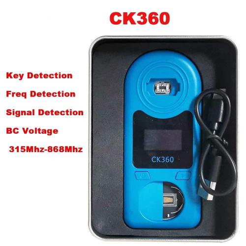 CK360 Auto Key Frequency Detector Easy Check Remote Control Key Tester for Frequency 315Mhz-868Mhz & Key Chip & Battery
