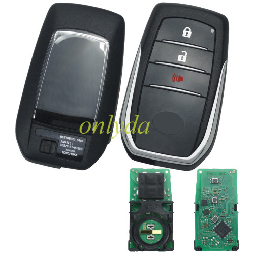For Toyota Hilux original 2+1 button remote key with  Toyota H chip 312-314mhz 61K643-0010 B3U2K2L