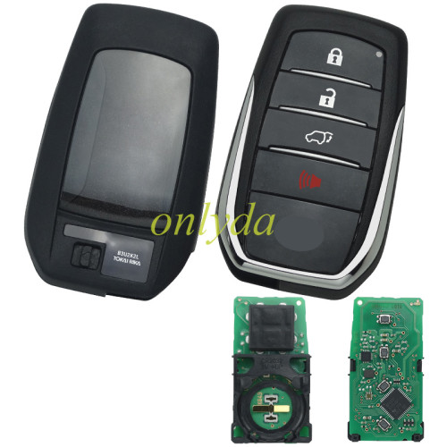 For Toyota Fortuner original 3+1 button remote key with 312-314 mhz with Toyota H chip