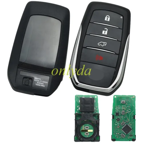 For Toyota SW4 original 3+1 button remote key with   312-314mhz