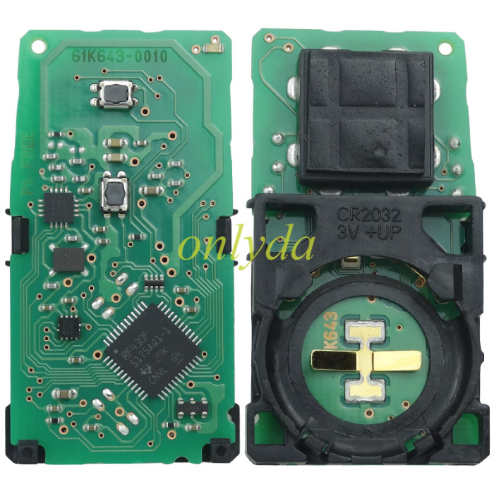 For Toyota (FN)INNOVA original 2 button remote key with   433mhz