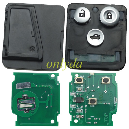 Honda Civic 3 button remote  with 434MHZ , ID46 / PCF7936 transponder
