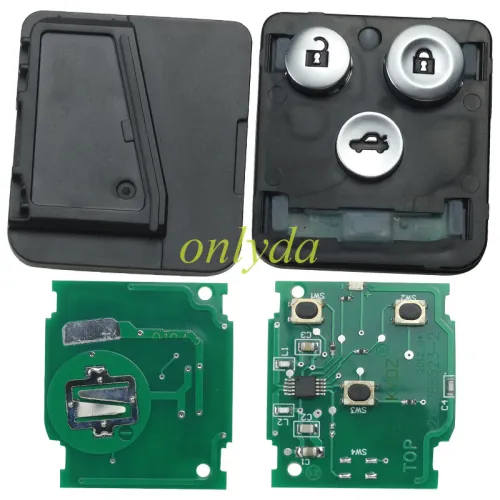 Honda Civic 3 button remote  with 434MHZ , ID46 / PCF7936 transponder