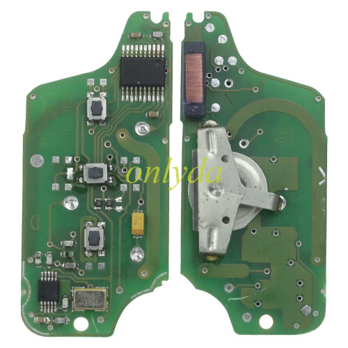 For OEM Citroen 3 Button Flip  Remote Key with 434mhz  (battery on PCB) with FSK model  with 46 chip with VA2 and HU83 blade , with light button in the middle