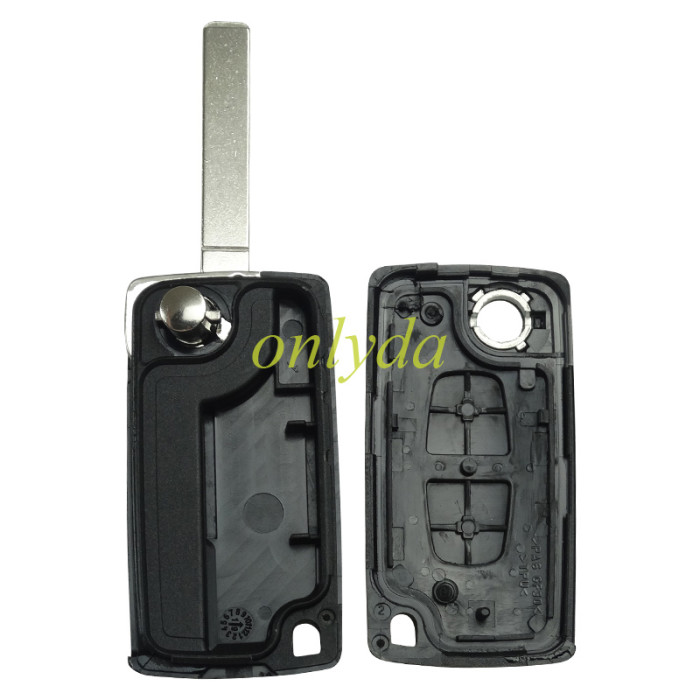 For  OEM Citroen 2 Button Flip  Remote Key with 433mhz  (battery on PCB) with FSK model  with 46 chip with VA2 / HU83 blade