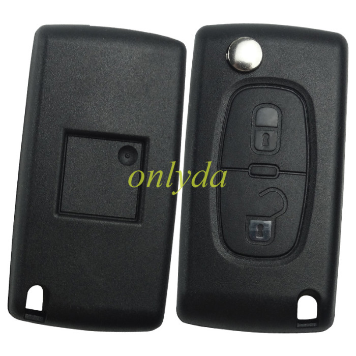 For  OEM Citroen 2 Button Flip  Remote Key with 433mhz  (battery on PCB) with FSK model  with 46 chip with VA2 / HU83 blade