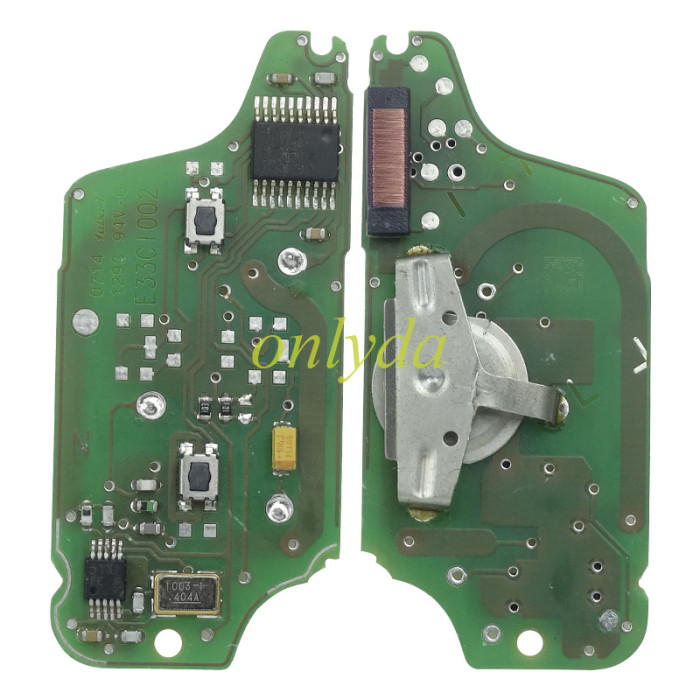 For  OEM Citroen 2 Button Flip  Remote Key with 433mhz  (battery on PCB) with FSK model  with 46 chip with VA2 / HU83 blade