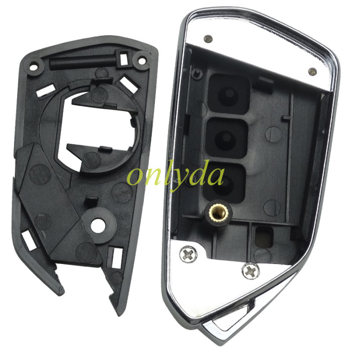 For VW 3 button modified remote key blank with hu66 blade