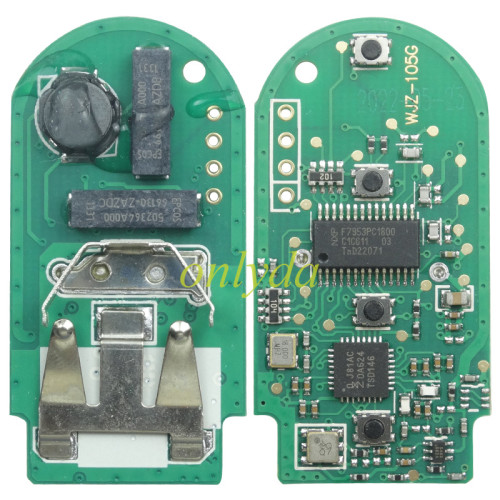 For BMW  X5 keyless 3 button remote key with PCF7953P /7945 chip-315mhz/434mhz/868mhz   FSK                5AF 011926-11 BMW 9337242-01