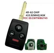 Original PCB+aftermarket key shell for subaru 2006-2009 legacy&outback 4D62chip 433.92mhz ASK FCCID:CWTWBU745