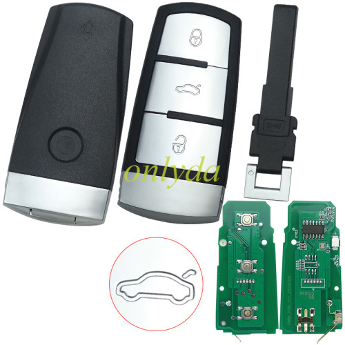 KYDZ brand for VW Magotan 3  button remote key with ID48 chip-434mhz before 2010