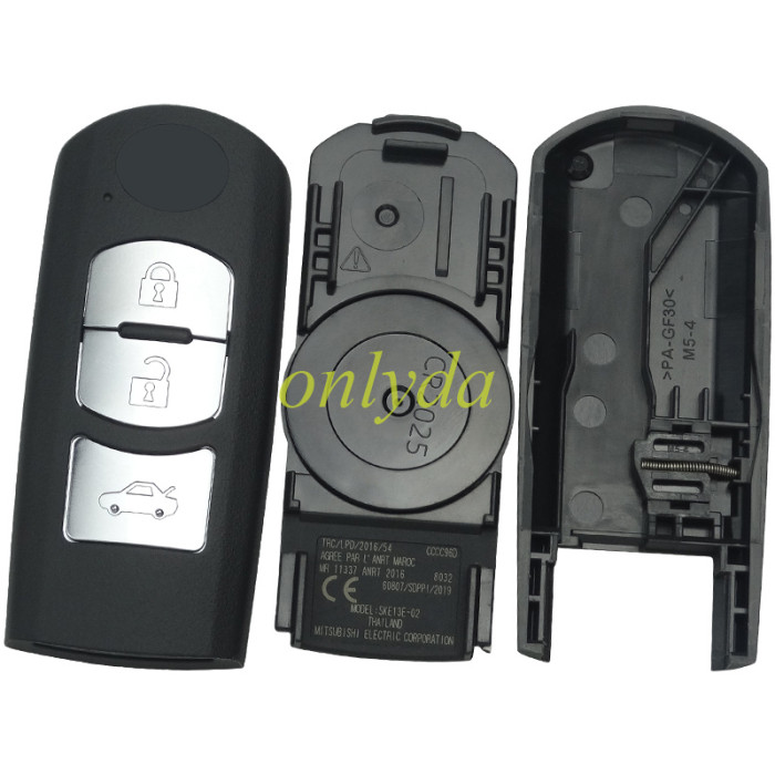 Original 2018+ Mazda 3 button keyless Smart remote key with 434mhz with HITAG pro ID49 chip  for  Axela Atenza CX4 CX5 Model: SKE13E-02